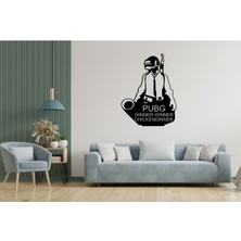 Pubg Silüeti Lazer Kesim Metal Duvar Dekorasyon