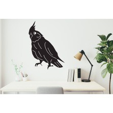 Papağan Silüeti Lazer Kesim Metal Duvar Dekor