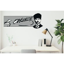 Atatürk Imza Duvar Dekor Lazer Kesim