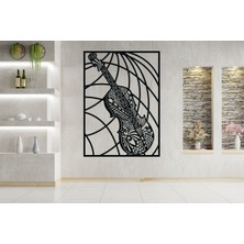 Keman Duvar Dekor Lazer Kesim