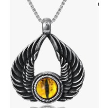 Voyageaccessory Paslanmaz Çelik Evil Eye Pentagram Kolye