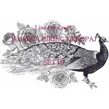 E Hobici Lineart Pirinç Dekopaj Kağıdı 9 Parça SET-019