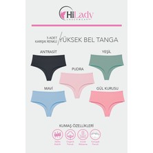 Kadın Tanga, Yüksek Bel Tanga, String Tanga Koyu Soft Pamuklu Esnek
