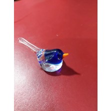 Minyatür Cam Kuş Dekoratif Heykelcik Mini Ev Bahçe Dekor El Yapım 1 Adet