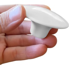 Plastik Kulp Beyaz Bombeli Düğme Mobilya Mutfak Dolap Dolabı Tek Vidalı Çekmece Kulbu Kulpları