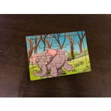 Fil 16 Parça Eğitici ve Öğretici Ahşap Çocuk Puzzle & Yapboz Bebek Çocuk Oyuncak