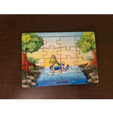 Timsah 16 Parça Eğitici Öğretici Ahşap Çocuk Puzzle Yapboz Bebek Çocuk Oyuncak