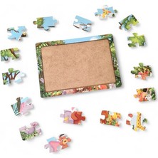 Hayvanlar Alemi 2 - 16 Parça Eğitici Öğretici Ahşap Çocuk Puzzle Yapboz Bebek Çocuk Oyuncak