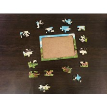 Pandalar 16 Parça Eğitici Öğretici Ahşap Çocuk Puzzle Yapboz Bebek Çocuk Oyuncak