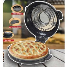 Dubbo Camlı Granıt Pizzamatik Siyah ** Hediyeli** Fırın