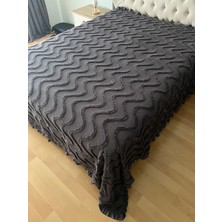 Ponpon Detaylı Çift Kişilik Pamuklu Premium Yatak Örtüsü Pike 240 x 260 - 1 Adet - Çift Kişilik Tüm Yataklara Uygun