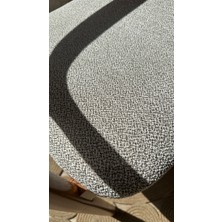 Silla Concept Yılan Sandalye Teddy Krem Kahve Desenli Kumaş Natural Ahşap Sandalye