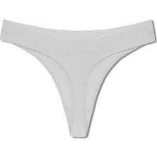 2'li Pamuklu Fitilli Beli Lastikli Kadın String Tanga Külot
