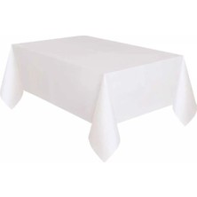 Günü Için Masa Örtüsü, Su Geçirmez Plastik, Kutlama, Parti Nişan Masa Örtüsü, Çocuk Doğum Günü Partisi ve Başka Herşey Için, 120 x 180 cm Beyaz Renk