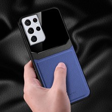Samsung Galaxy S25 Ultra Uyumlu Zebana Lens Pu Deri Kılıf