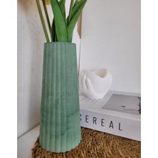 Beton Pampas Vazosu Çiçek Vazosu 19 cm