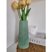 Beton Pampas Vazosu Çiçek Vazosu 19 cm
