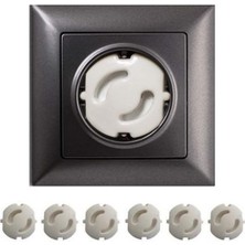 Meleners® Bebek Çocuk Priz Koruma Kapağı (6 Adet) Çocuk Güvenliği, Priz Muhafazası, Priz Kapatıcı