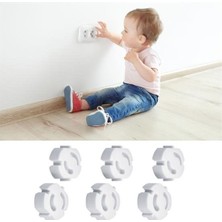 Meleners® Bebek Çocuk Priz Koruma Kapağı (6 Adet) Çocuk Güvenliği, Priz Muhafazası, Priz Kapatıcı