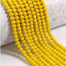 Yiğit Aksesuar 4 Mm Kristal Boncuk Sarı (5 Dizi)