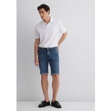 Mavi Nicholas Mavi Black Puslu Koyu Mavi Jean Şort 0416084465