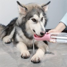 Teknoliman ® Taşınabilir Evcil Hayvan Suluğu Seyahat Kabı Kilitlenebilen Su Sızdırmaz Kap 350 ml