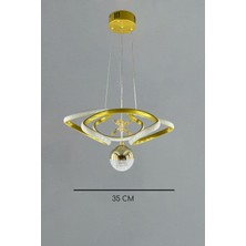 Gold Drone Tasarımlı Toplu LED Sarkıt Avize - 3 Renk, 50W