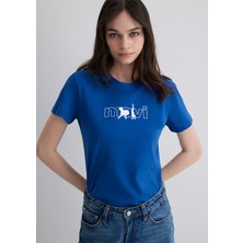 Mavi Mavi Logo Baskılı Mavi Tişört 1613624-32213