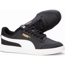 Puma Shuffle 309668 04 Siyah-Beyaz-Gold Kadın Spor Ayakkabı
