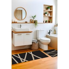 Evdek Black 2'li Banyo Paspas Takım
