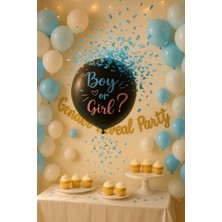 Alya Süs Balon Cinsiyet Belirleme 18 Inc Konfetili Mavi 1 Adet