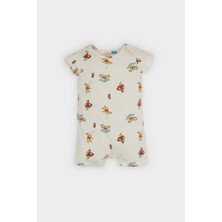 DeFacto Disney Winnie The Pooh Penye Kısa Kollu Tulum Erkek Bebek Yenidoğan E9553A525SM