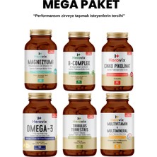 Herovix Sporculara Özel 6'lı Mega Paket Omega3 Magnezyum Multivitamin Çinko B Complex Tribulus