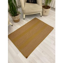 Bestiva Jüt Hasır Görünümlü Desenli Modern El Örgüsü Dikdörtgen Halı Kilim