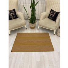 Bestiva Jüt Hasır Görünümlü Desenli Modern El Örgüsü Dikdörtgen Halı Kilim