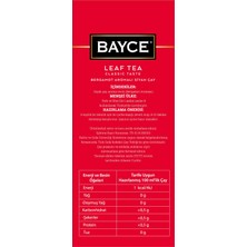 Bayce Leaf Tea Classic Taste 500 GR (Earl Grey - Bergamot - Tomurcuk Çayı)