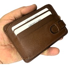 Self Leather Kahverengi Kartlık Kağıt Para Bölmeli