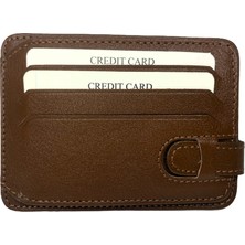 Self Leather Kahverengi Kartlık Kağıt Para Bölmeli