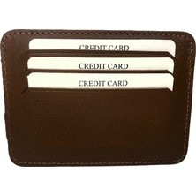 Self Leather Kahverengi Kartlık Kağıt Para Bölmeli