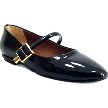 Beety 1903 25YA Kadın Günlük Babet Siyah Rugan