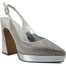 Beety 1280 25YA Kadın Abiye Ayakkabı Gümüş