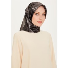 Armine Geometrik Desenli Sura Saf İpek Eşarp 9218D 81