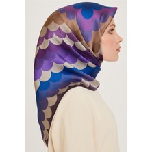 Armine Geometrik Desenli Sura Saf İpek Eşarp 9212D 06