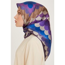 Armine Geometrik Desenli Sura Saf İpek Eşarp 9212D 06