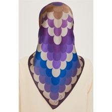 Armine Geometrik Desenli Sura Saf İpek Eşarp 9212D 06