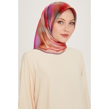 Armine Soyut Desenli Sura Saf İpek Eşarp 9233D 01