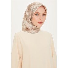 Armine Geometrik Desenli Twill Saf İpek Eşarp 9218D 83 83