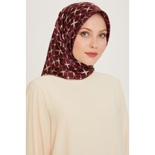 Armine Monogram Desenli Sura Saf İpek Eşarp 9207D 01 81