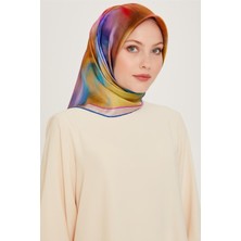 Armine Soyut Desenli Sura Saf İpek Eşarp 9233D 06
