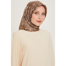 Armine Monogram Desenli Sura Saf İpek Eşarp 9207D 01 31